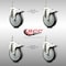 Service Caster 5 Inch 316SS Thermoplastic Rubber Swivel 3/8 Inch Stem Caster Set Lock Brake SCC SCC-SS316TSTTL20S514-TPRB-381615-4 - alternate 3